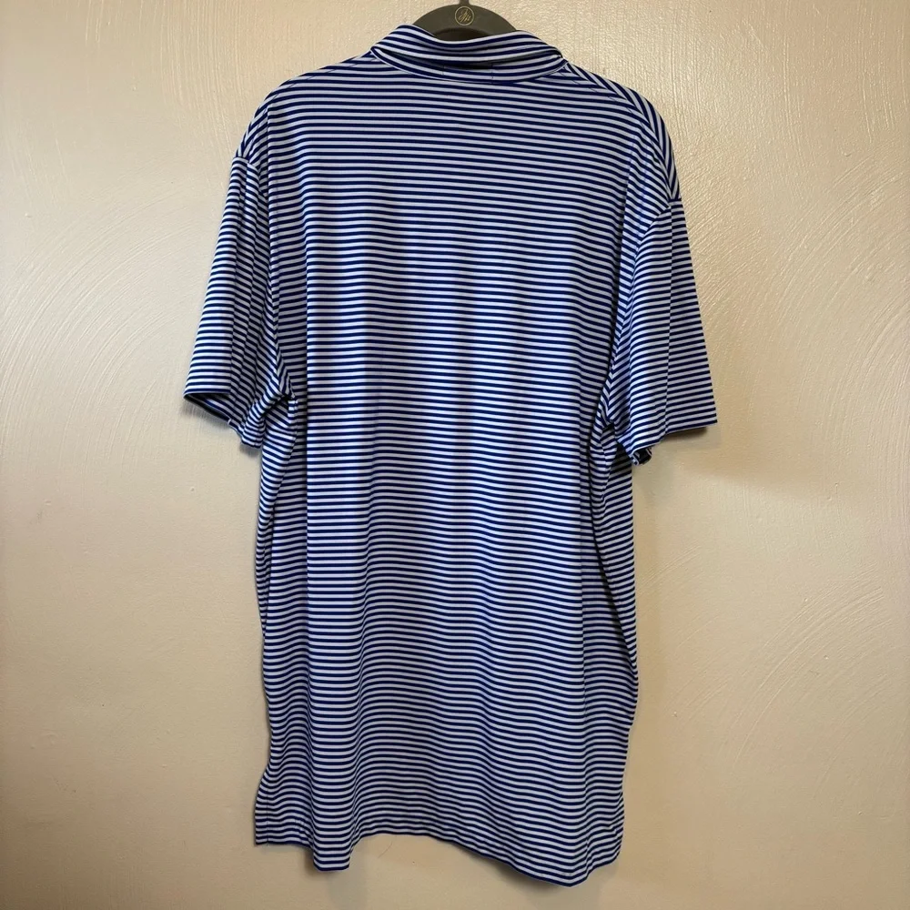 Polo Ralph Lauren Men’s Shirt Performance Collared Blue White Elastane Size XL